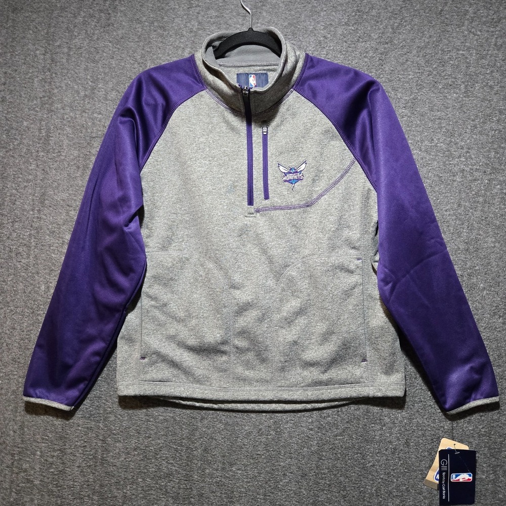 Big Kids G-III Charlotte Hornets NBA Basketball 1/4 Zip Sweater Sz M 12-14 NWT